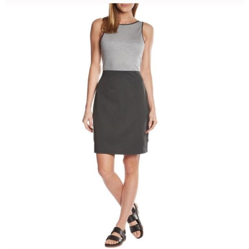Smartwool Gray and Black Sloan's Lake Sleeveless Dress Merino Wool Blend Size M